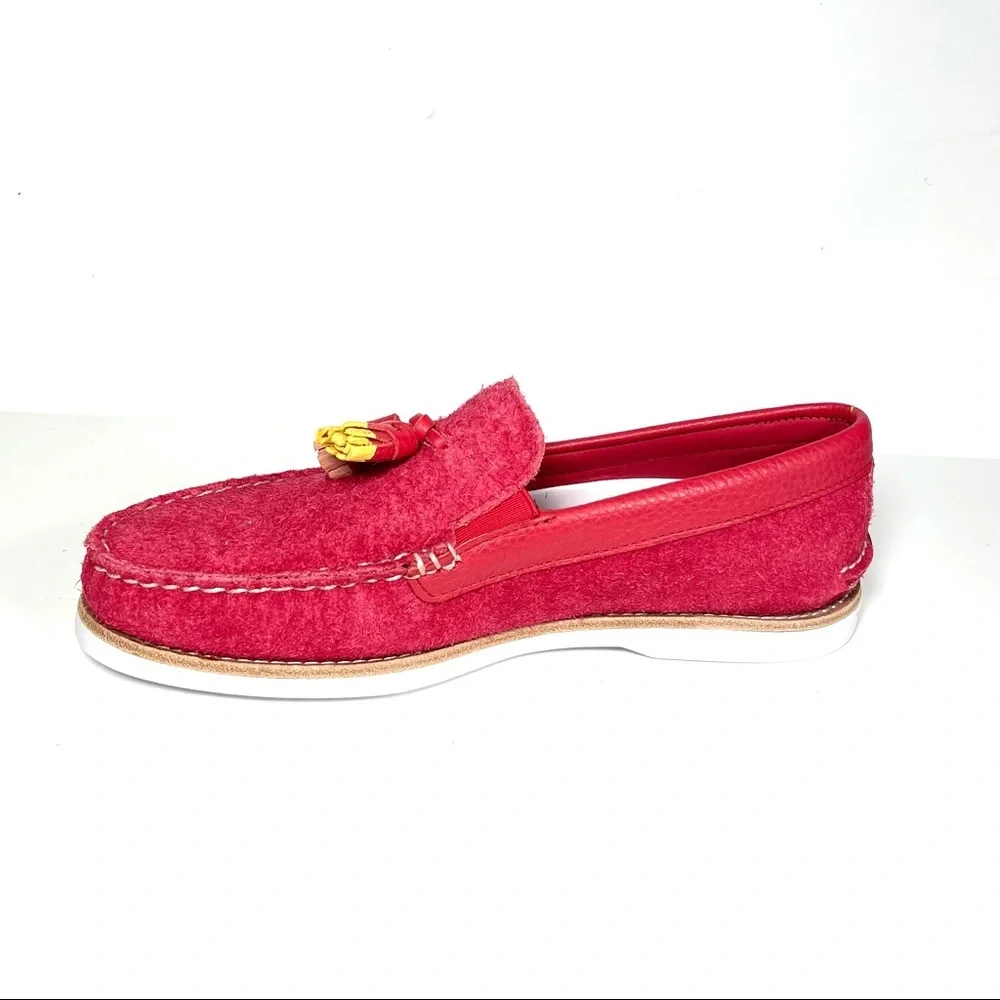 Sperry cloud Authentic‎ Original Men’s Tassel Loafers Red Suede Size 8 Rare